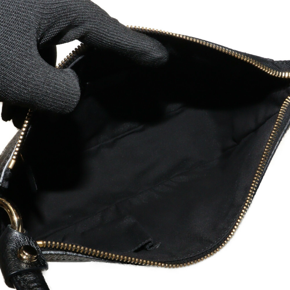 GUCCI One Shoulder Hobo Bag Black Leather classic - Picture 5 of 7